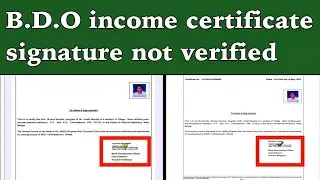 B.D.O income certificate signature not verified|bdo income certificate signature verification
