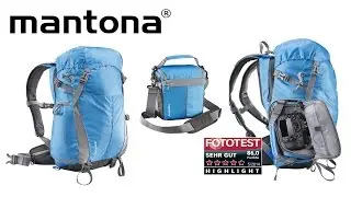 Mantona Elements 2-in-1 Outdoor-Fotorucksack blau mit herausnehmbarer Kameratasche