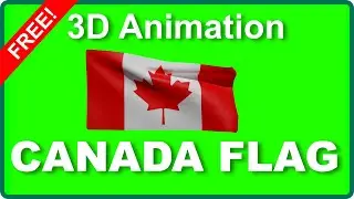 ✅ CANADA 🇨🇦 Flag Waving Green Screen Effect Footage FREE No Copyright! Overlay Full HD 1080P Video