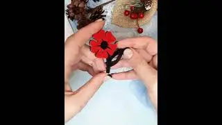 Брошь ручной работы Аленький цветок
