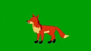 A talking fox green screen cartoon