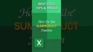 How To Use SUMPRODUCT Function In Excel #Shorts