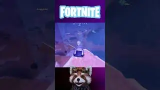 Trying to smash supply crate balloon with my fancy sport car in #fortnite