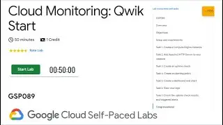 Cloud Monitoring: Qwik Start | GSP089 | Google Cloud Skills Boost | QUICK-GCP-LAB | 2024 