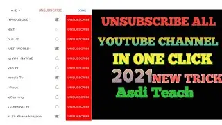 how to remove all subscriptions on youtube at once /#unsubscribe_all_in_one_click #YouTube