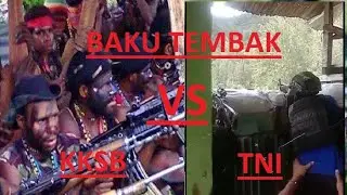 SUASANA BAKU TEMBAK TNI VS KKSB PAPUA DI KORAMIL INTAN JAYA