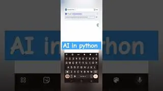 Artificial intelligence in python 