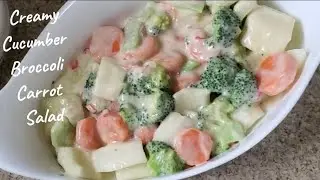 CREAMY BROCCOLI CARROT CUCUMBER SALAD / IN THE KITCHEN WITH LYNN