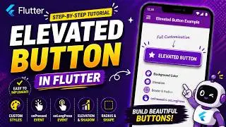 FLUTTER ANDROID - ELEVATED BUTTON || ON CLICK EVENT, BUTTON STYLE, COLOR, SHAPE, BORDER || TUTORIAL