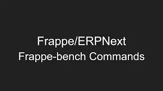 Installation || Bench Commands
