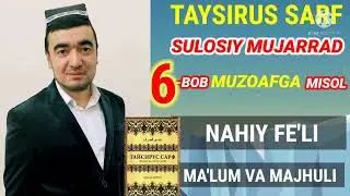 NAHIY FE'LI       SULOSIY MUJARRAD, 6-BOBINING MUZOAFIGA MISOL