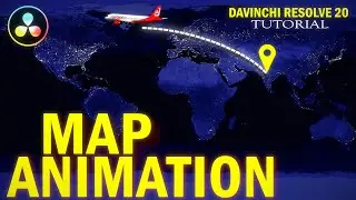 da vinci resolve editing tutorial - TRAVEL LINE -  MAP ANIMATION