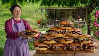 Homemade Pastrami Sandwiches! Traditional Village Cooking