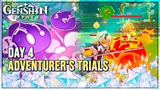 [Co-Op] Adventurer's Trials Day 4 (FREE 420 PRIMOGEMS) - Genshin Impact 3.2