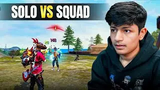 SOLO VS SQUAD FULL GAMEPLAY 🎮 AURA 999+ IN BR RANK GRANDMASTER LOBBY 💀🗿