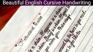 Beautiful cursive handwriting //neat and clean handwriting
