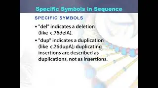 Specific changes in sequence