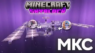 Как мы строили МКС на СкайБлоке в МАНЙКРАФТЕ! MINECRAFT SKYBLOCK SURVIVAL