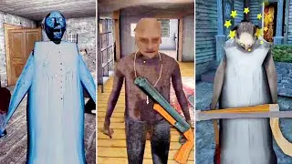 Granny Vs Granny 2 Vs Granny 3 All Chapters With Using All Weapons Full Gameplay | Granny New Update