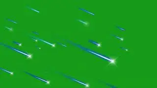 Falling stars at 30 on ground | Green Screen Library