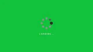 Loading Dots Animation | Green Screen Circle Loader