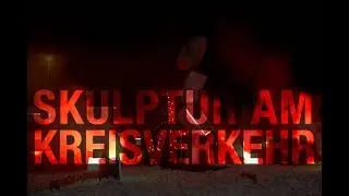 Edelstahl Rosswag Skulptur Kreisverkehr