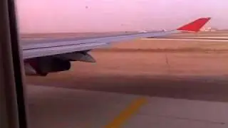 air india landing at king khalid airport riyadh.mp4