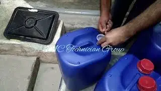 how to add aqua treat, aqua acid chemical with chilled water.