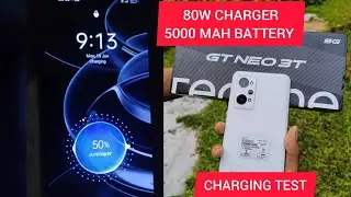 Realme Gt Neo 3T 80W Charging Test || 5000 Mah Battery 🔋 80W Super Dart Changer Test