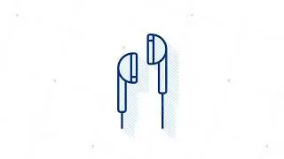 Music icon in flat style. Music, voice, record icon. Motion graphics.