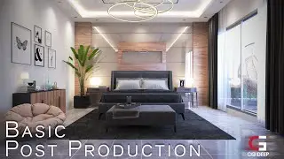 Basic Post Production Interior Bedroom In Photoshop Tutorials | Photoshop CC 2020