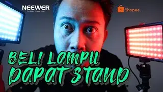 UNBOXING Lampu LED Murah Untuk Youtube Studio Neewer 5600K Lighting Boleh Tukar Warna!