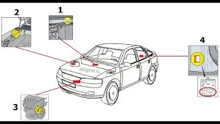 Где находится бирка коробки  Audi 80 [ @ 2022 ]