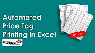 Automated Price Tag Printing in excel