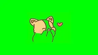 FREE GREEN SCREEN CORGIYOLK - I love you | video effects | Chroma key