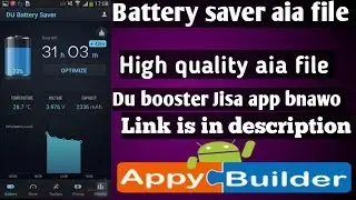 Best high professional aia battery saver | battery saver aia file | aia free | appybuilder