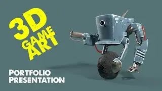 3D Cute Robot on one wheel | 3DS Max, Maya, Substance Painter