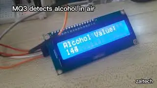 7. Gas Sensor (Alcohol) Measurement using Arduino and LCD 16X2
