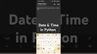 #today Date & Time #python #pythontutorial #pythonforeveryone #programminglanguage #codingtutorial