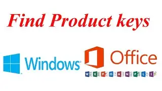 How to recover the product key of all versions of windows and office.