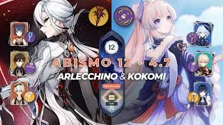 Abismo 12 da 4.7 - Arlecchino Mono Pyro & Kokomi Mono Hydro | Genshin Impact Spiral Abyss Gameplay