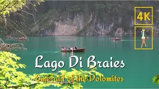 🇮🇹 LAGO DI BRAIES HIKE, Emerald of the Dolomites: Discover the Stunning Beauty of Lake Braies | 4K