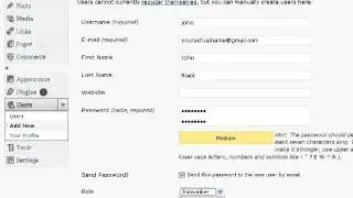 Add , Edit Delete Users from Wordpress Website