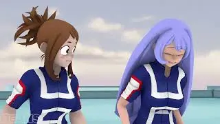 Tsuyu and ochaco and Nejire farting