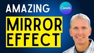 How to Make Amazing MIRROR TEXT EFFECT in Canva | STEP BY STEP