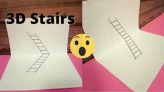 How To Draw a 3d Stairs Step By Step