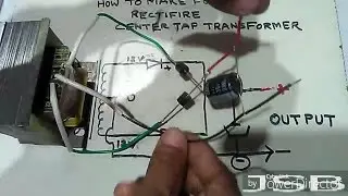 How To Make Full Wave Rectifier With Center Tap Transformer And 2 Diode. YT-33