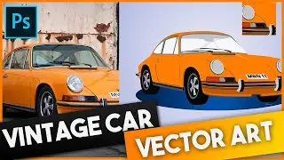 vintage car Photoshop vector | Speed Art
