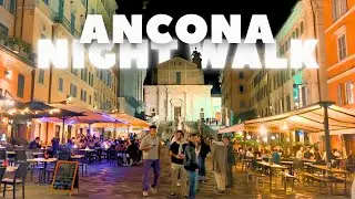 Italy’s Nightlife: Summer Night Walk in Ancona, Italy [4K, 60fps]
