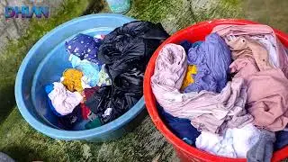 lagi membilas pakean